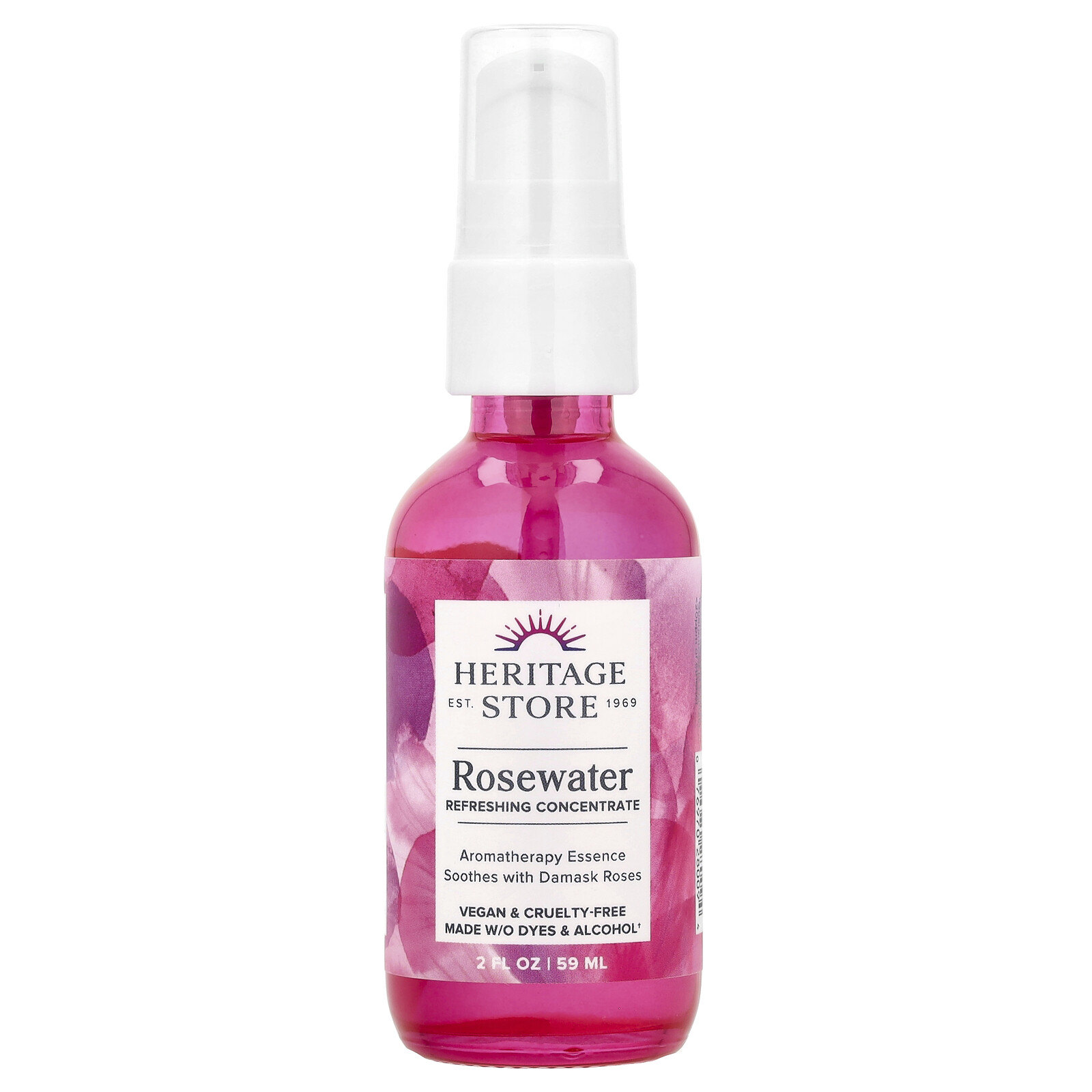 Heritage Store Rosewater Concentrate 2 fl oz 60 ml Cruelty-Free, EcoFriendly