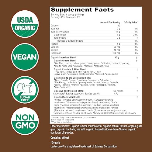 Country Farms Organic Super Greens 10.6 Ounce (Pack of 1), Multi Color