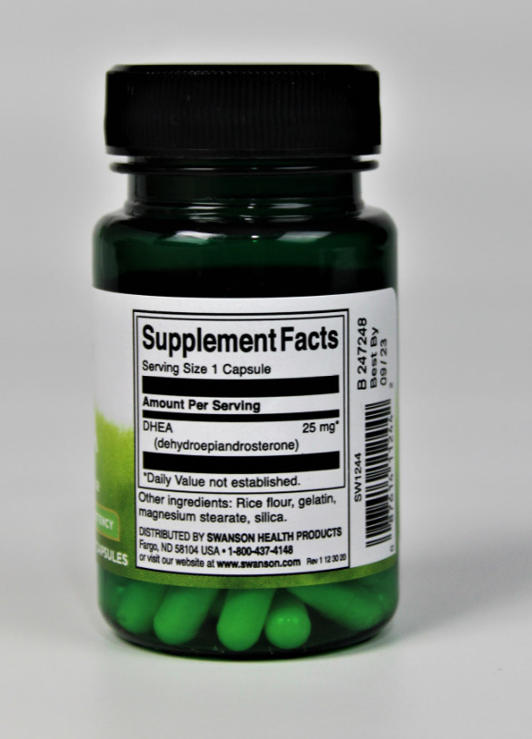 Swanson Dhea 25 mg 30 Capsules