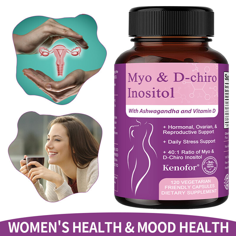 Myo D-Chiro Inositol 120 Capsules Hormonal Balance Support Women Reduce Stress