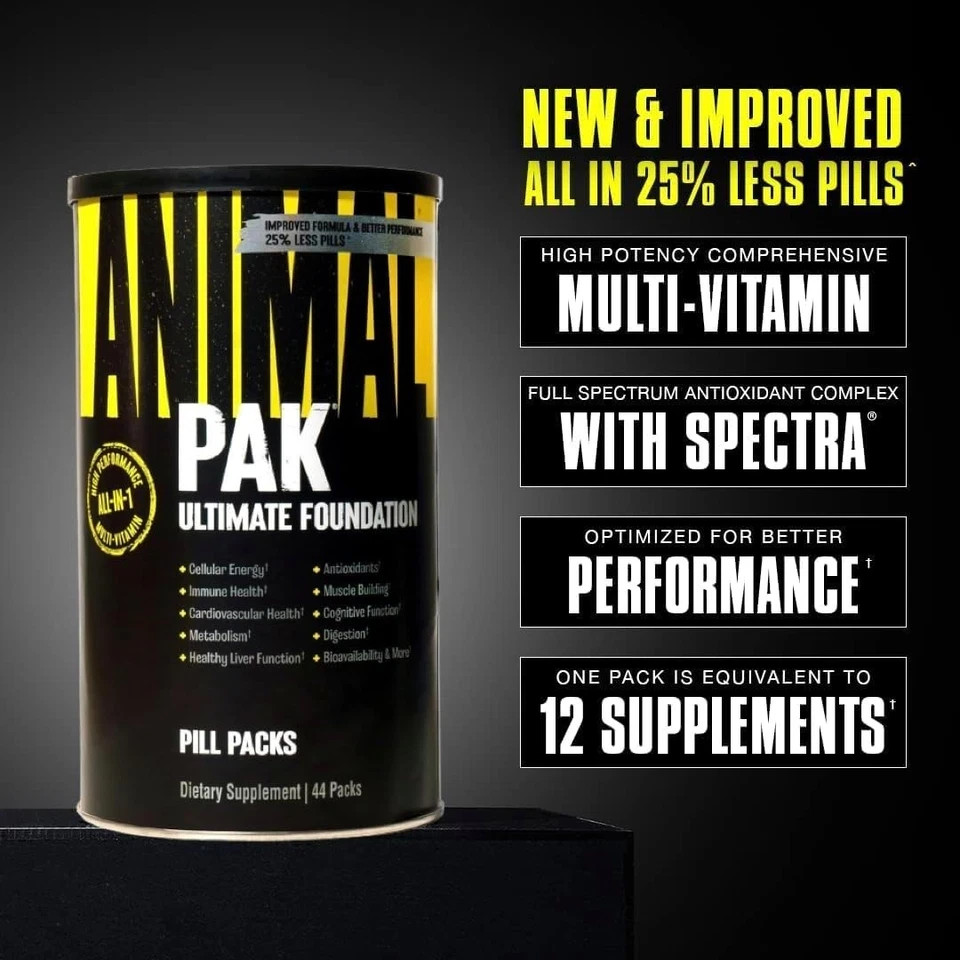 Animal Pak – Convenient Multivitamin for Men & Women Daily All-in-One 44 Count