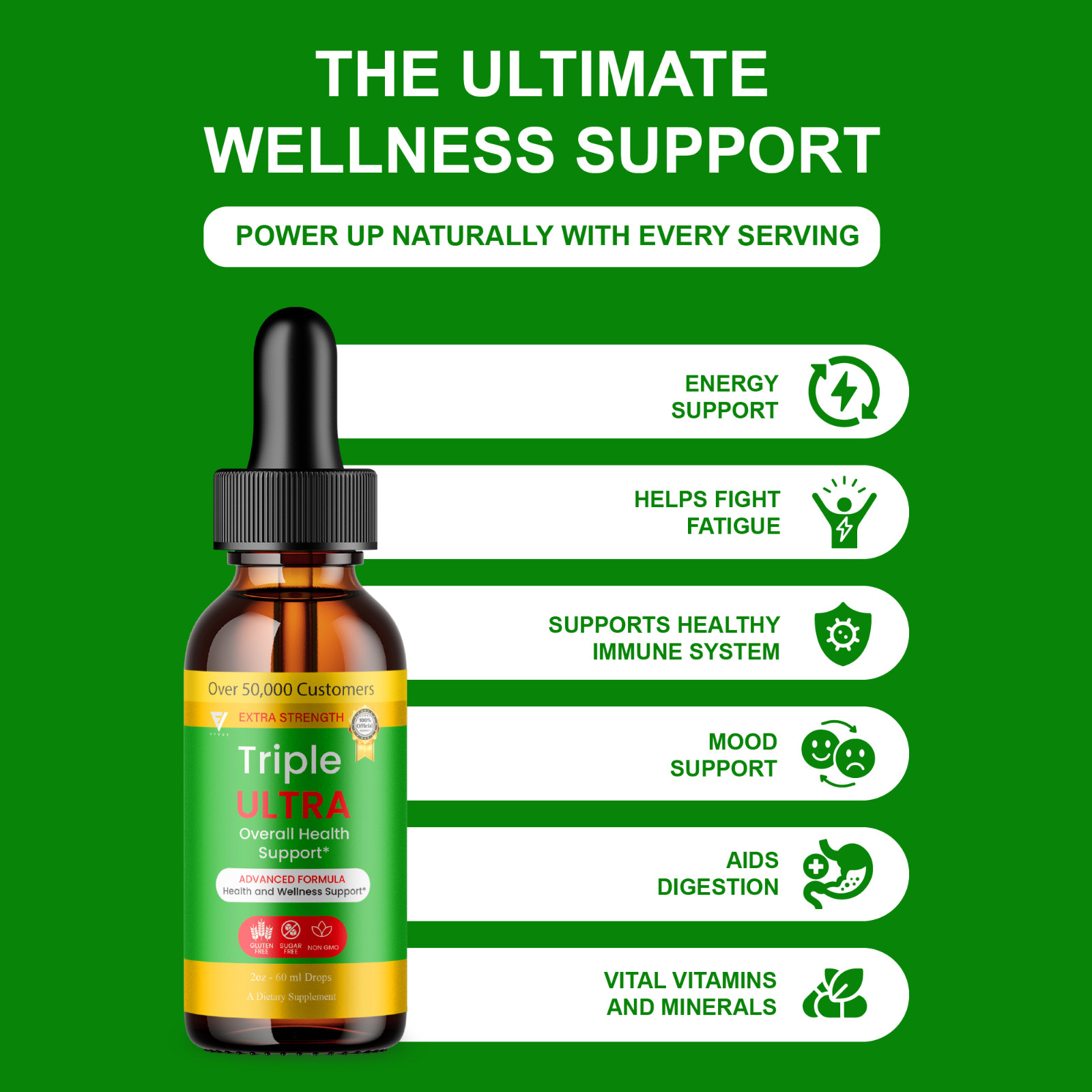 Triple Ultra Drops, 3X Ultra Overall Health & Wellness Formula (2oz)