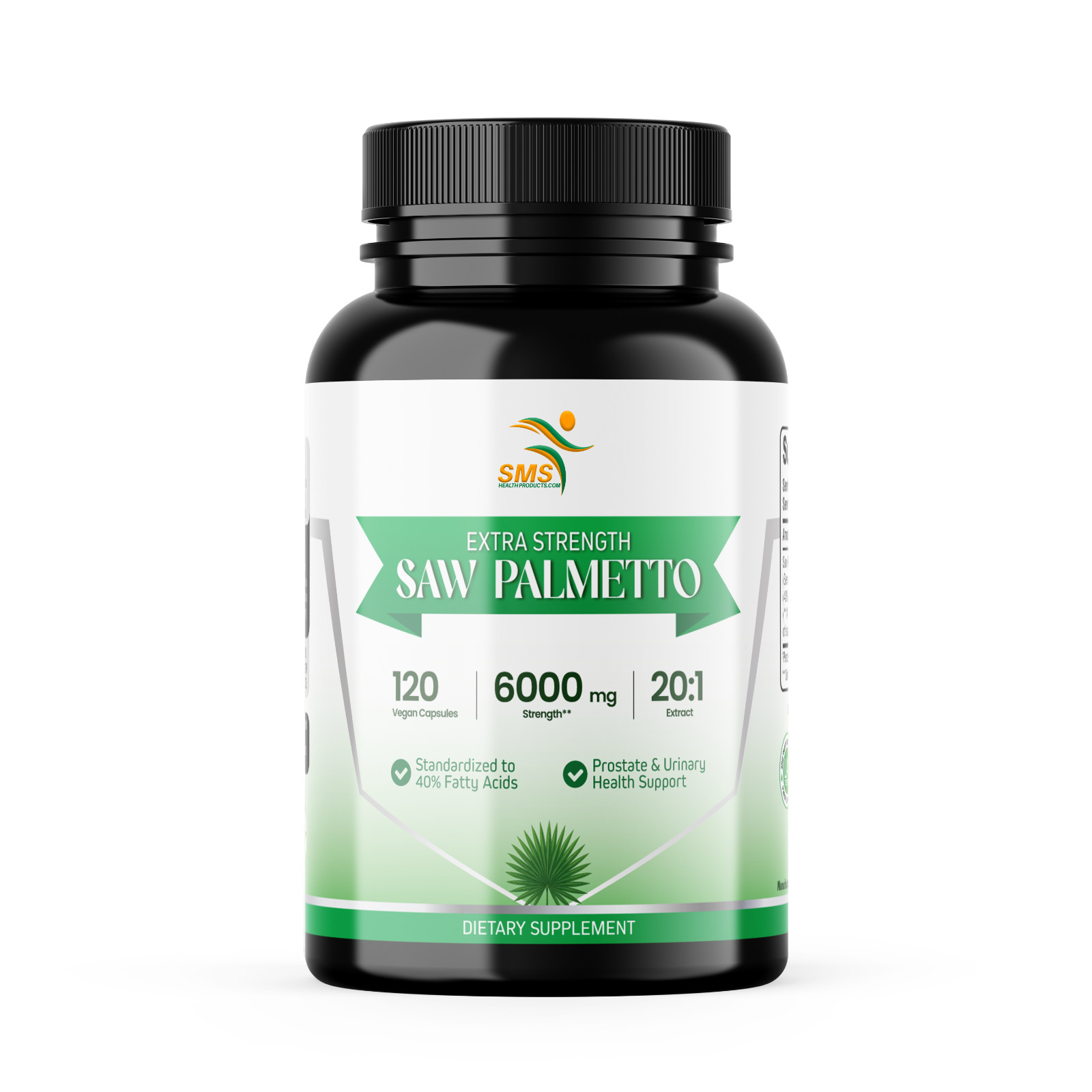 Saw Palmetto Extract 6,000mg | 120 Capsules | Prostate Supplement | by SMS