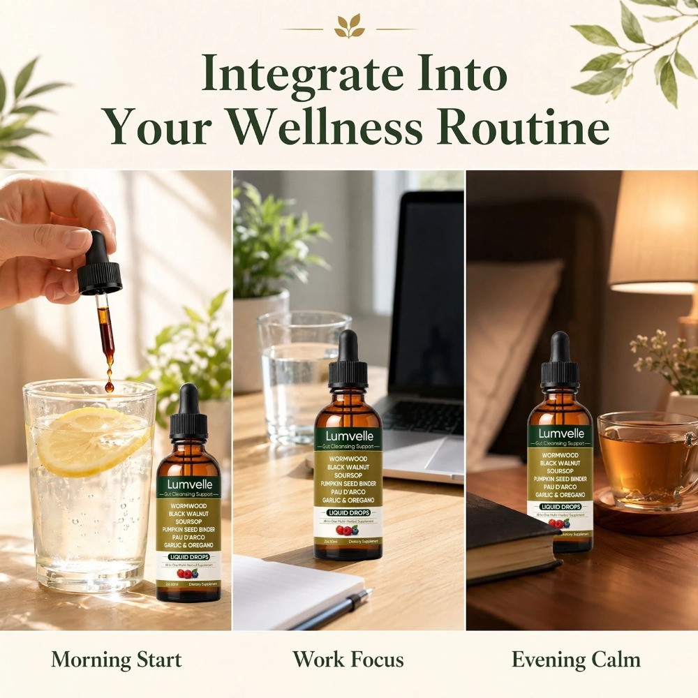 Lumvelle Wild Harvested Wormwood Liquid Drops 60ml Gut Cleanse Digestive Herbal