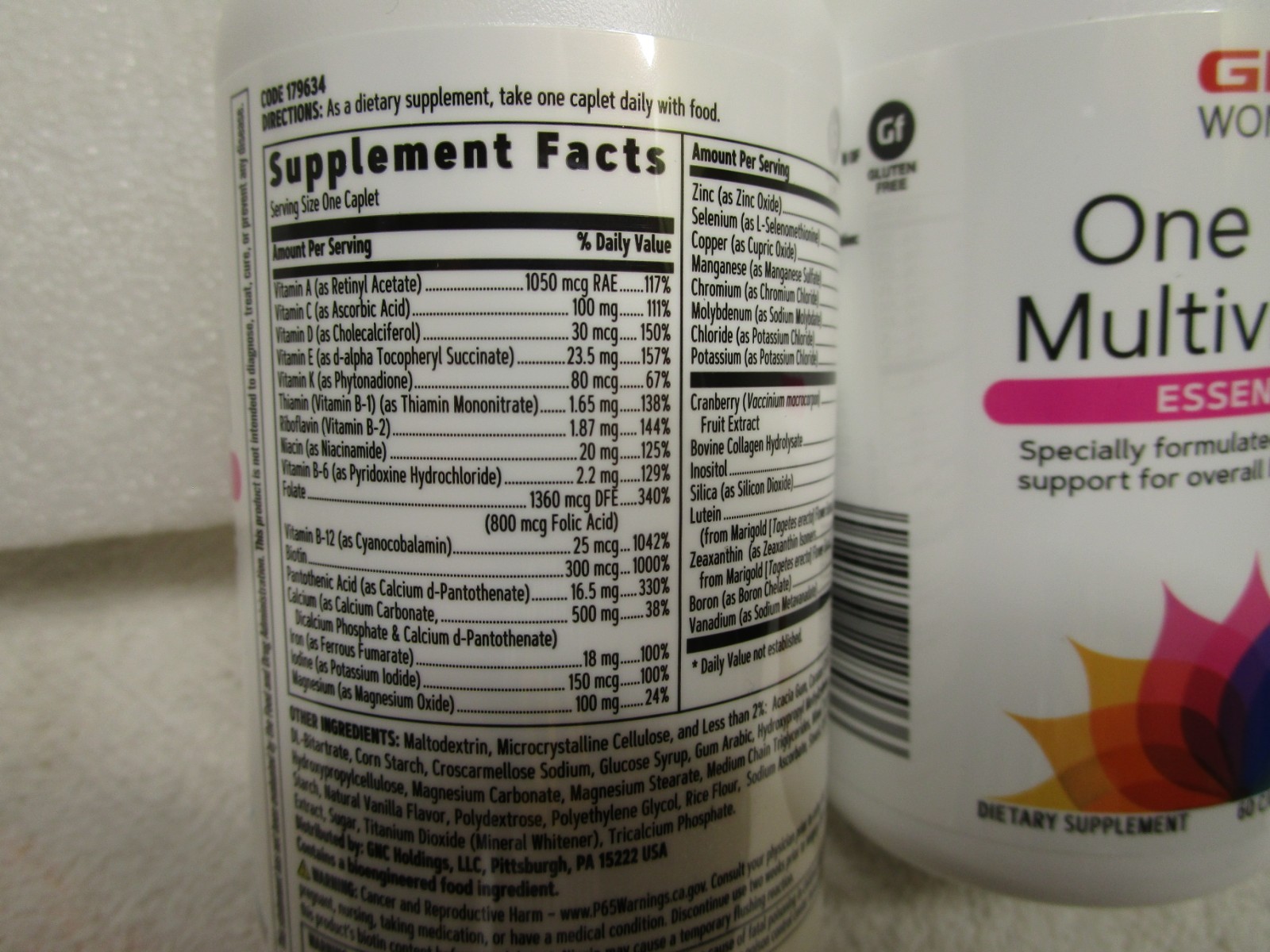 Lot 3 GNC Women’s One Daily Multivitamin Essentials 180 Caplets 180 Day Supply