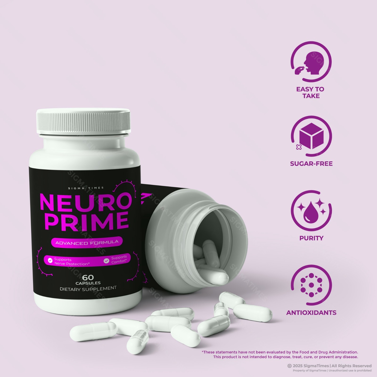 Neuro Prime Capsules, NeuroPrime Brain & Nerve Support Supplement – 3 Pack
