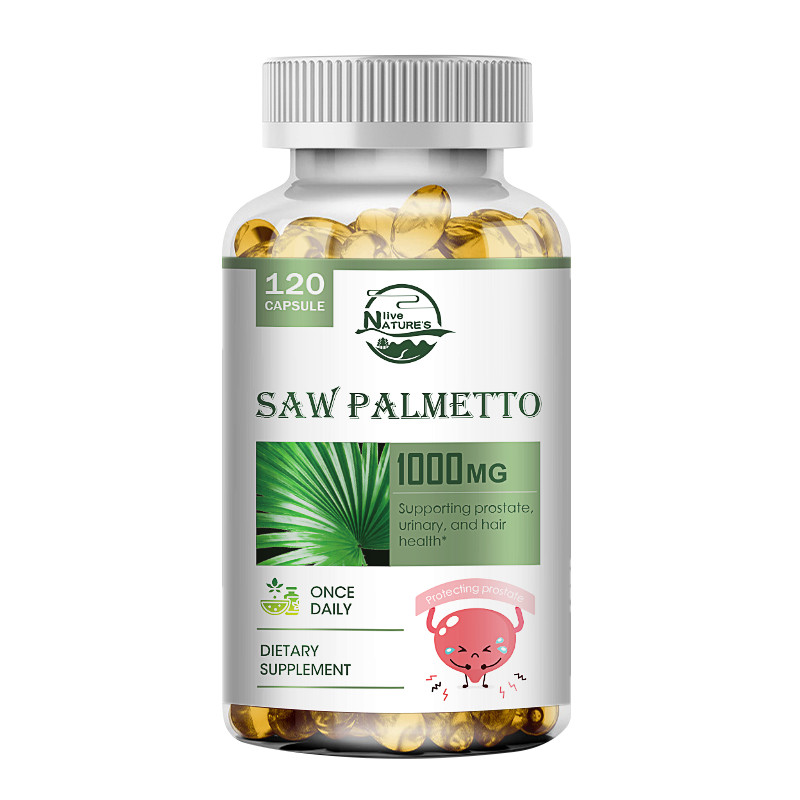 120 Softgels Saw Palmetto Extract 1000mg Prostate Supplement Urinary Men Health