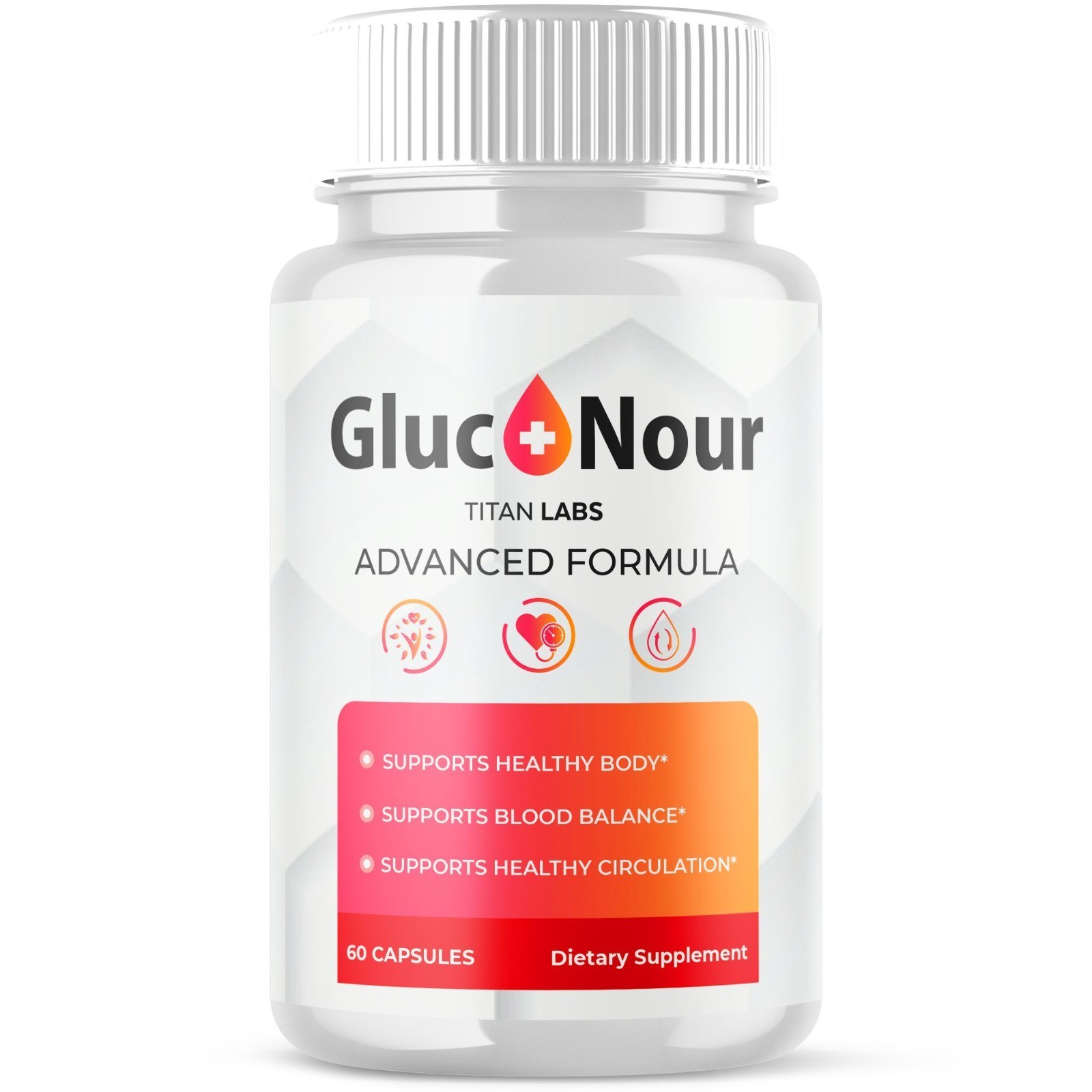 (1 Pack) Gluco Nour Advanced Blood Health Support Formula GlucoNour 60 Capsules