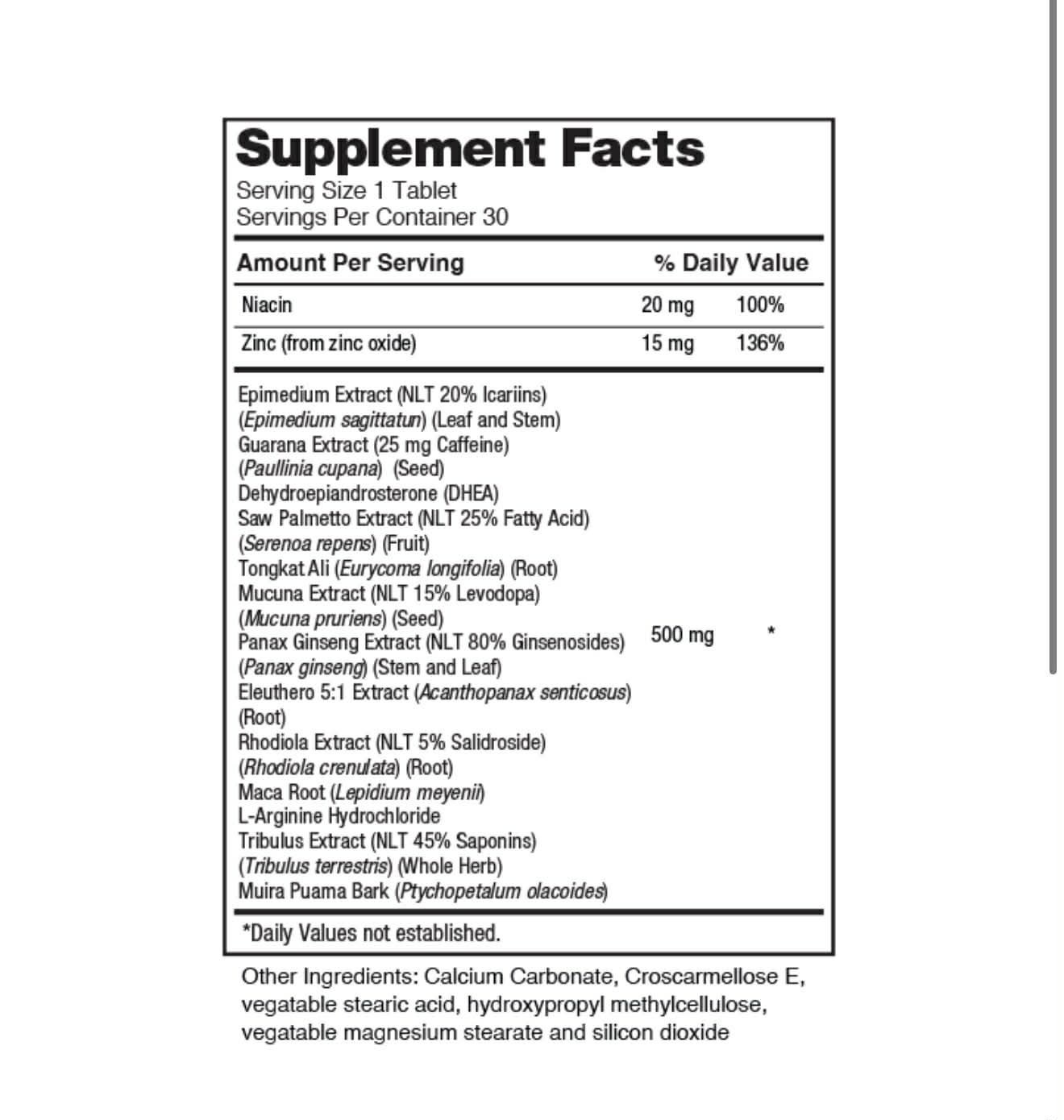 Vida Divina Mars Dietary Supplement Tablets 30 ct Men’s Sexual Health