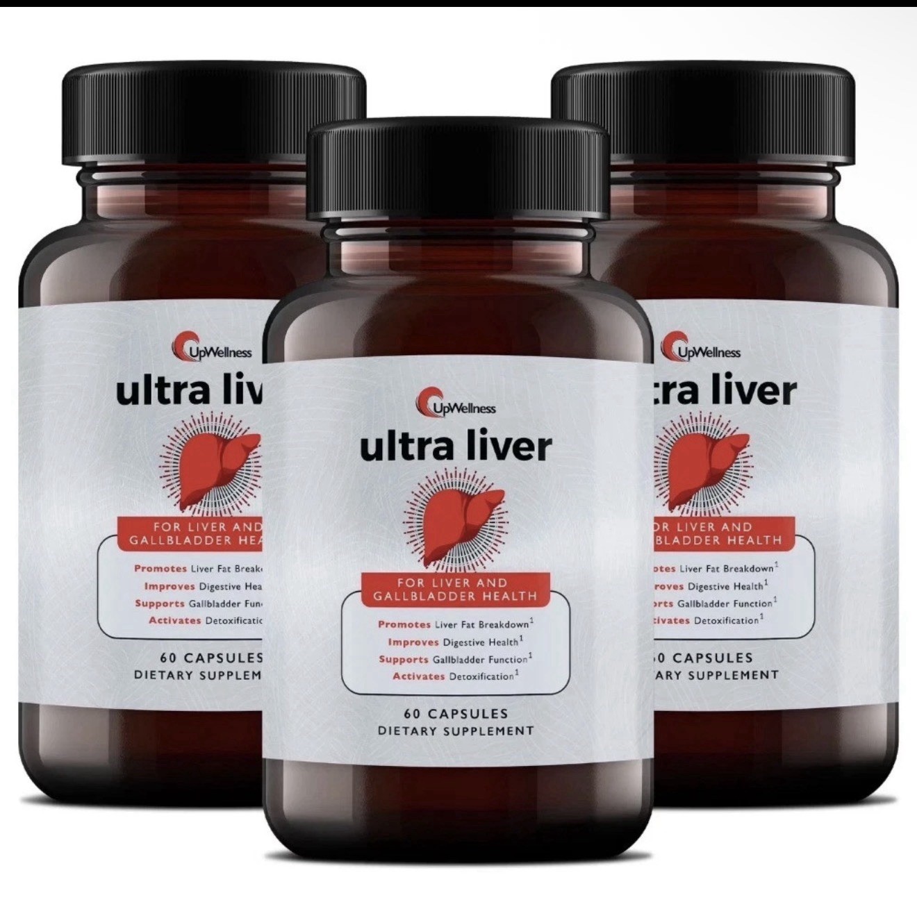 3Pack-UpWellness Ultra Liver Supplement for Liver Health and Gallbladder Support