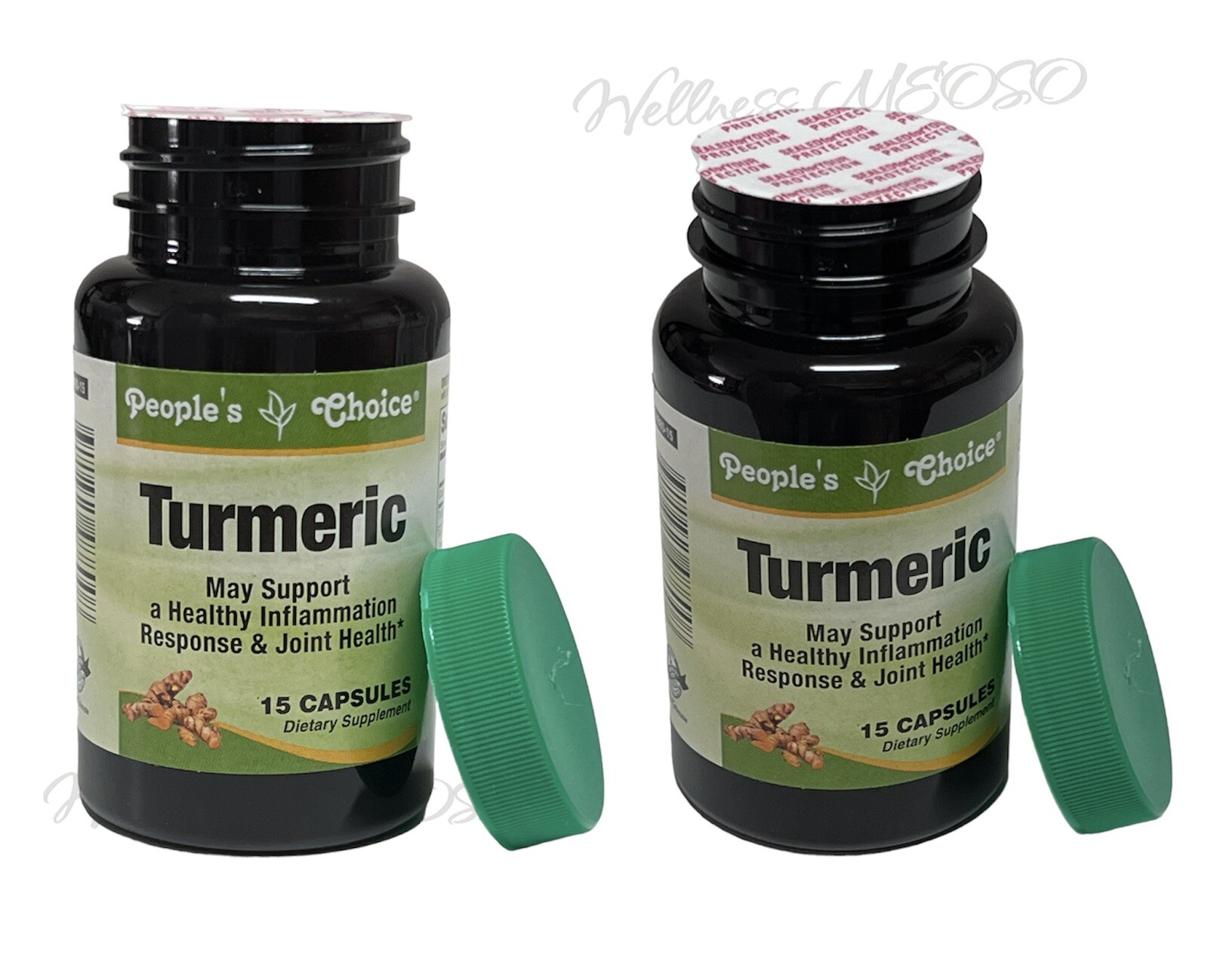 People’s Choice Turmeric Joint Health 2 Bottles w/ 15 caps = 30 = 1 month supply