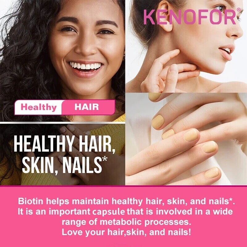 Biotin 10,000 Mcg Maximum Strength High Potency Hair Skin & Nails –