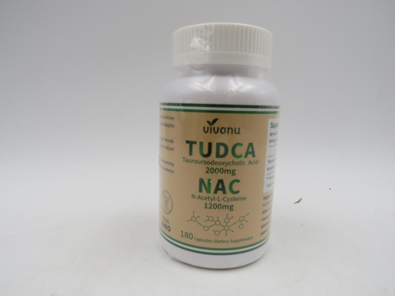 VivoNu TUDCA 625mg + NAC 375mg Supplement Complex 180 Capsules Exp 04/28