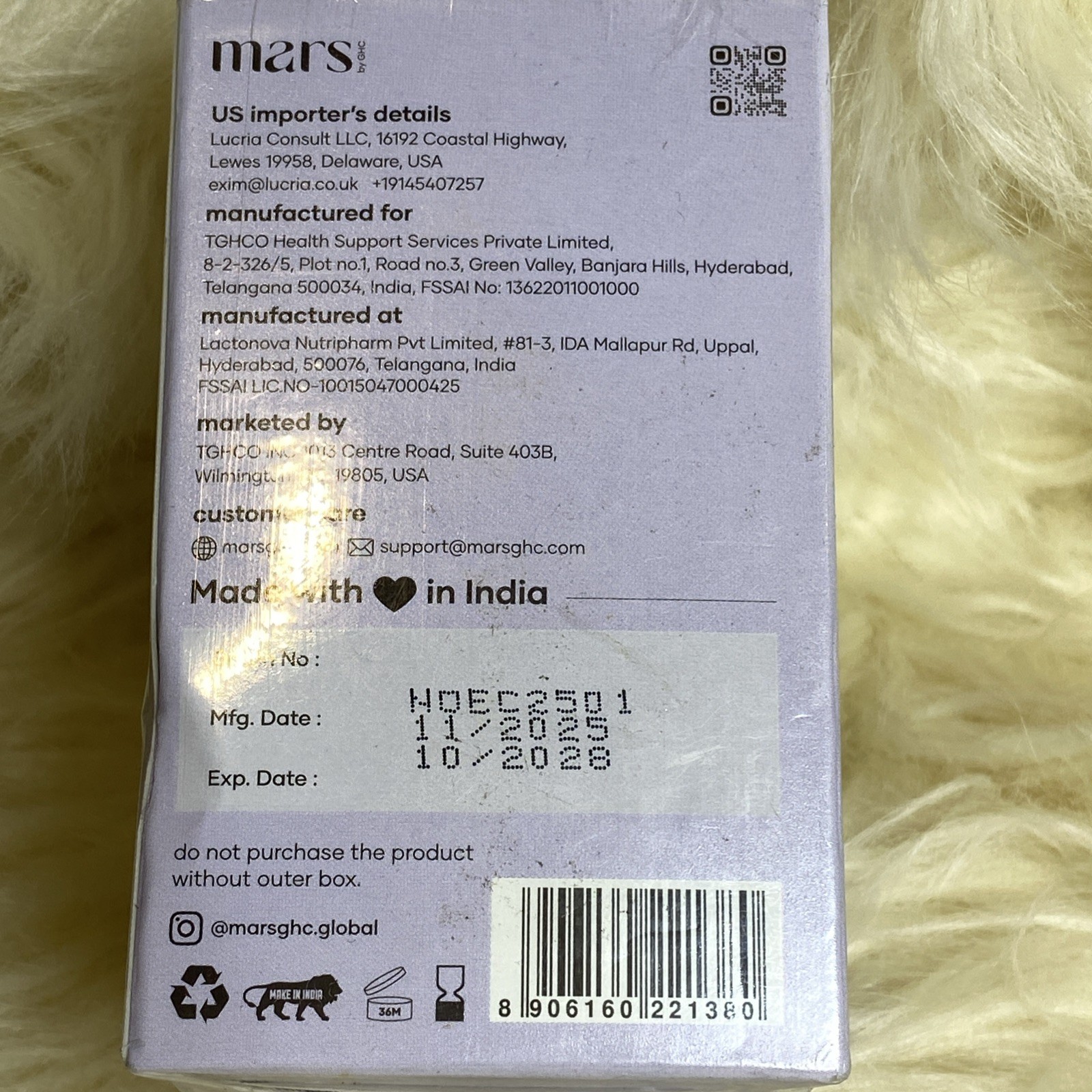 Mars by GHC-Nitric Oxide Supplement 60 Capsules. Sealed. NIB Exp:2028