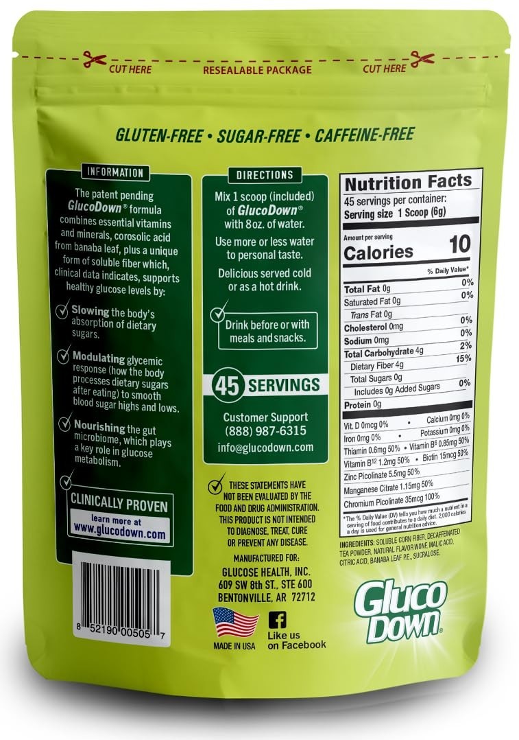 Patent Pending Lemonade & Tea Drink Mix for Healthy Blood Sugar – 45 Servings