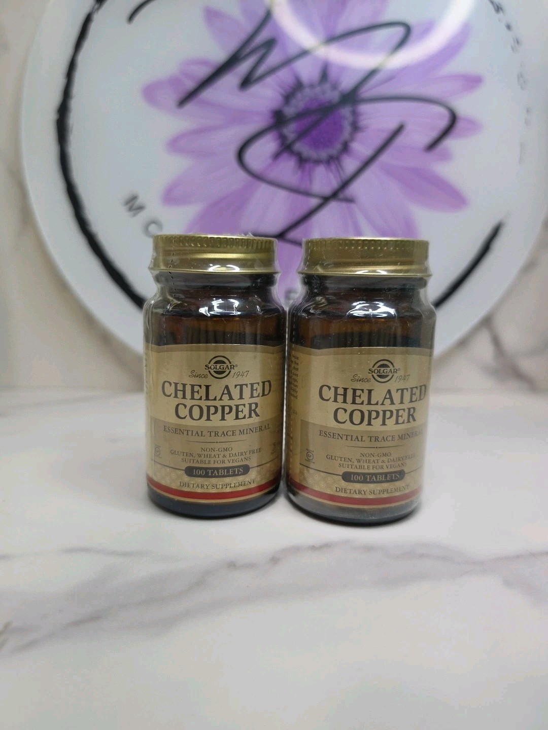Solgar Chelated Copper 100 Tablets Each Exp 11/2028 Lot Of 2