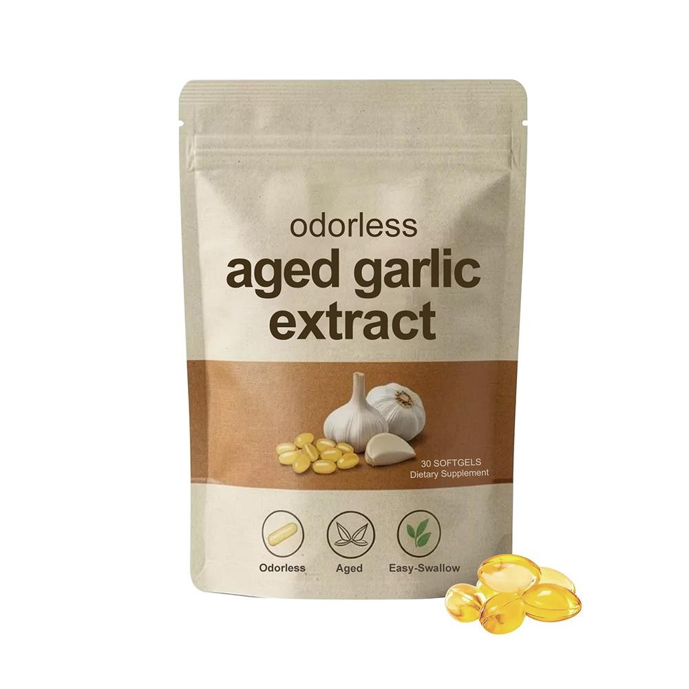 Quality Aged Garlic Extract 30 Softgels – Odorless – Heart Immune Health