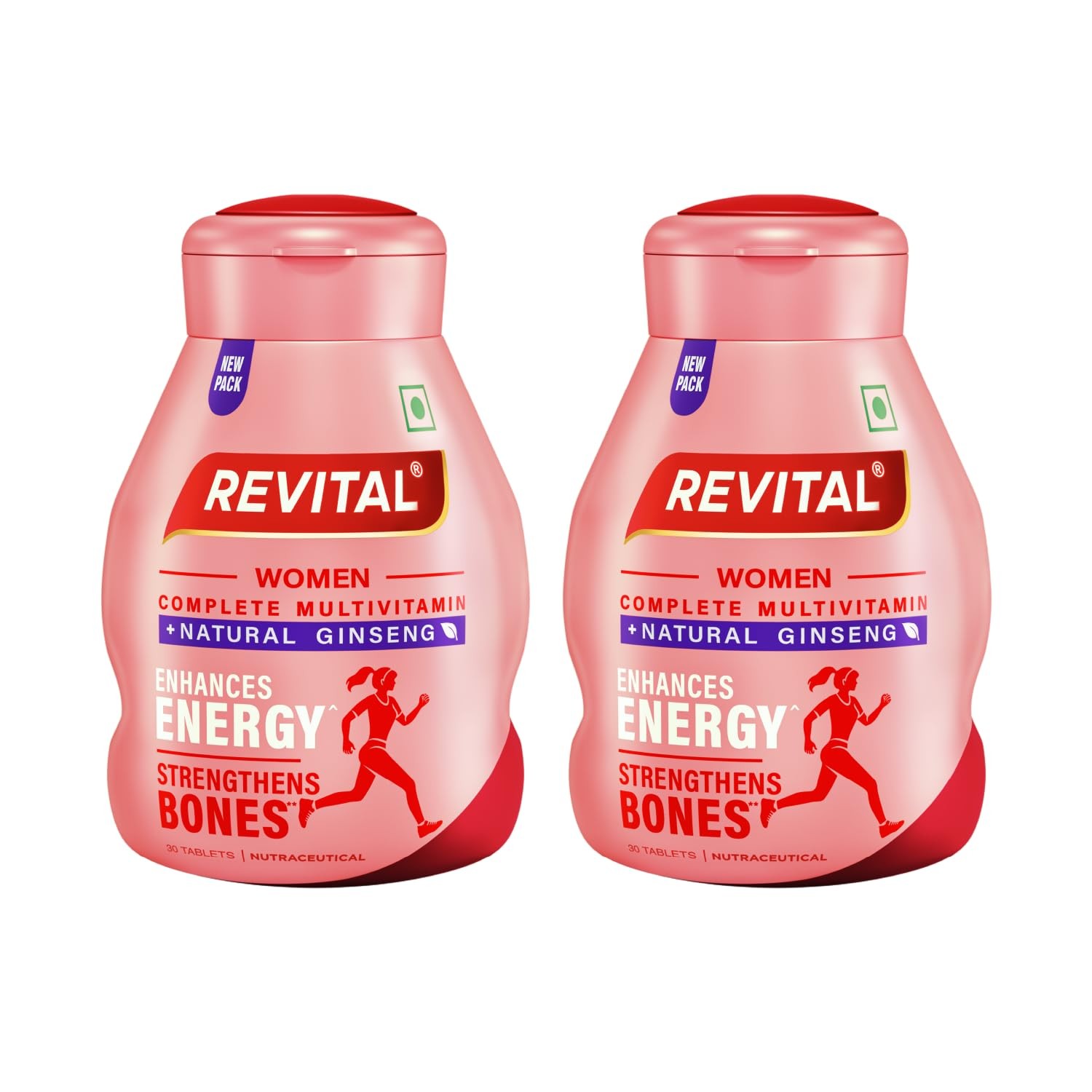 Revital for Women Multivitamins, Calcium, Zinc & Natural Ginseng Pack of 2 x 30s