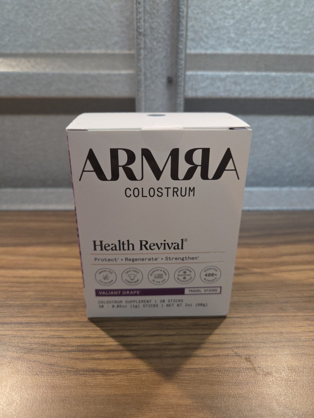 ARMRA Colostrum 2 OZ TOTAL Grass-Fed HEALTH REVIVAL Valiant Grape 30 Servs.