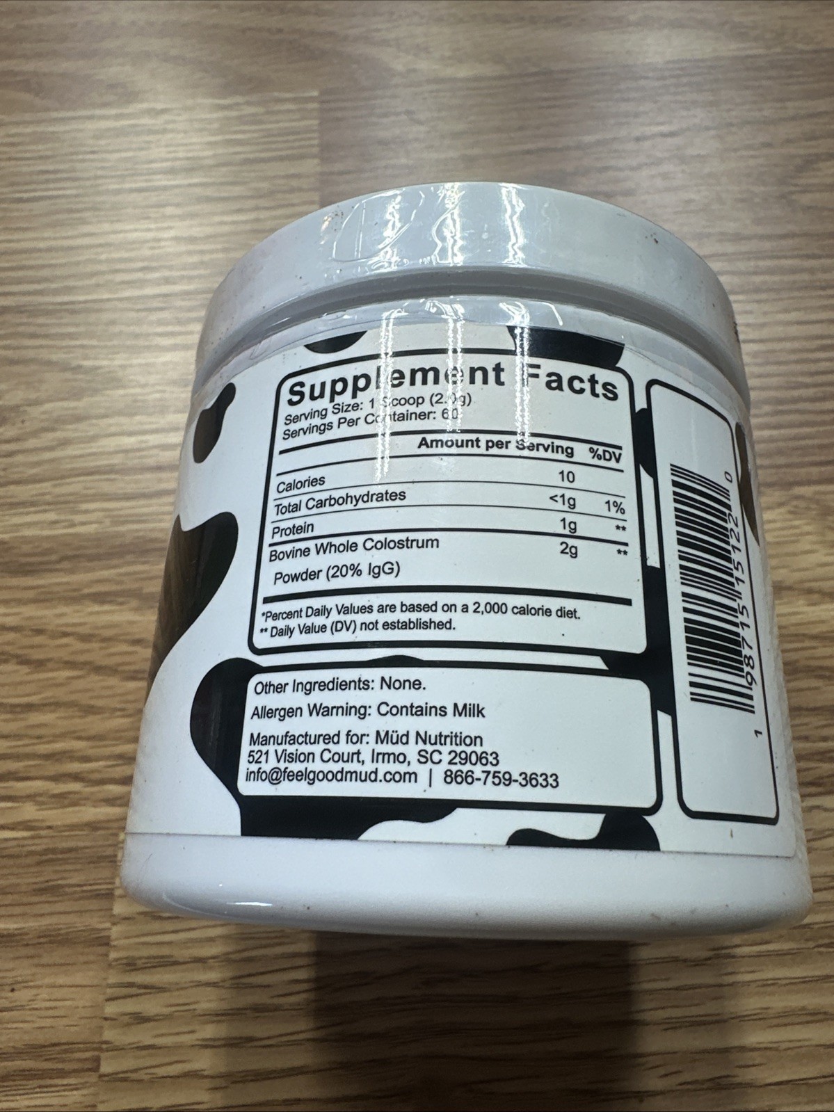Müd Nutrition Müd Colostrum 4.23oz Mud Bb 9/2026