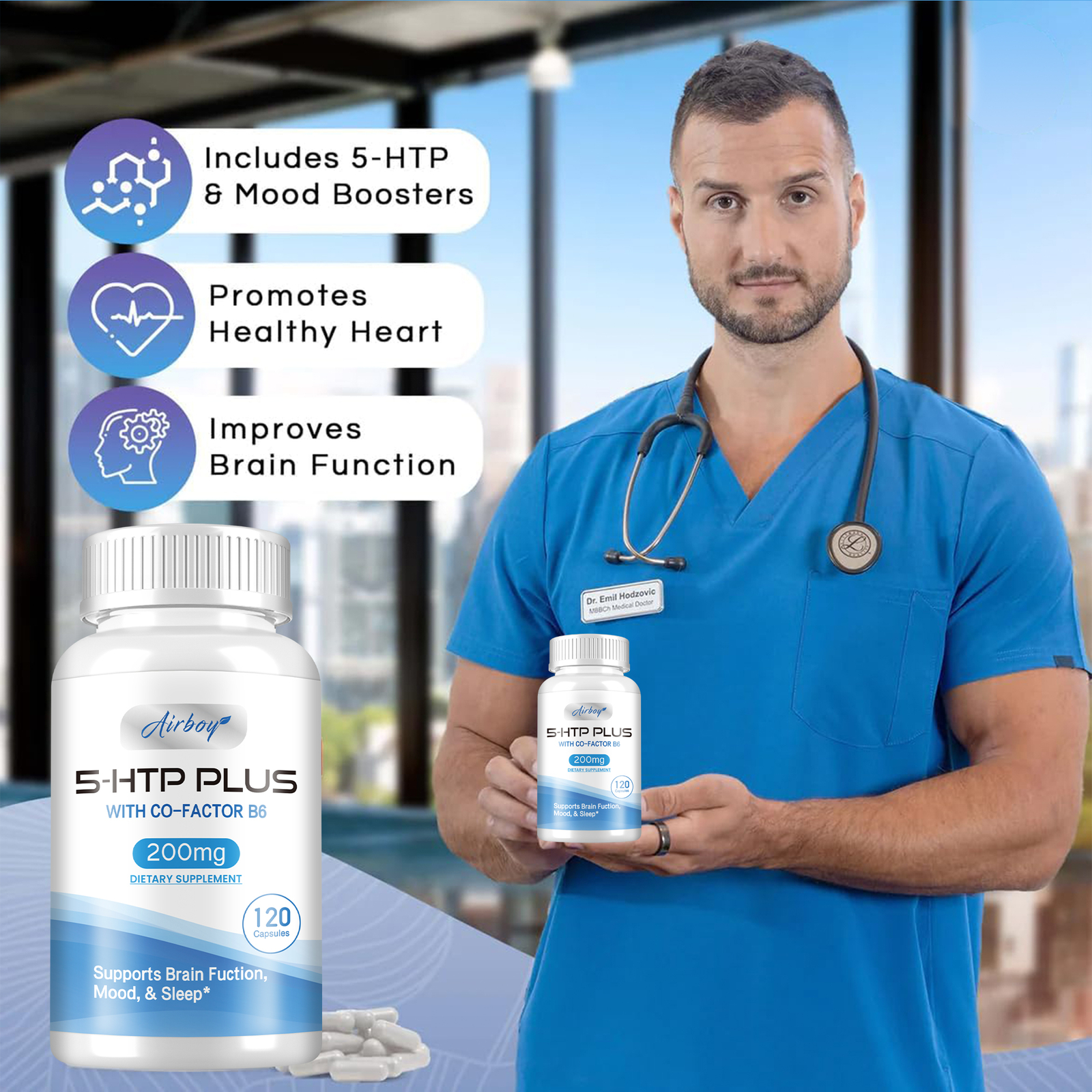 5-HTP Plus Capsules 200mg – Sleep Aid,Mood,Relaxation,Serotonin & Sleep Support