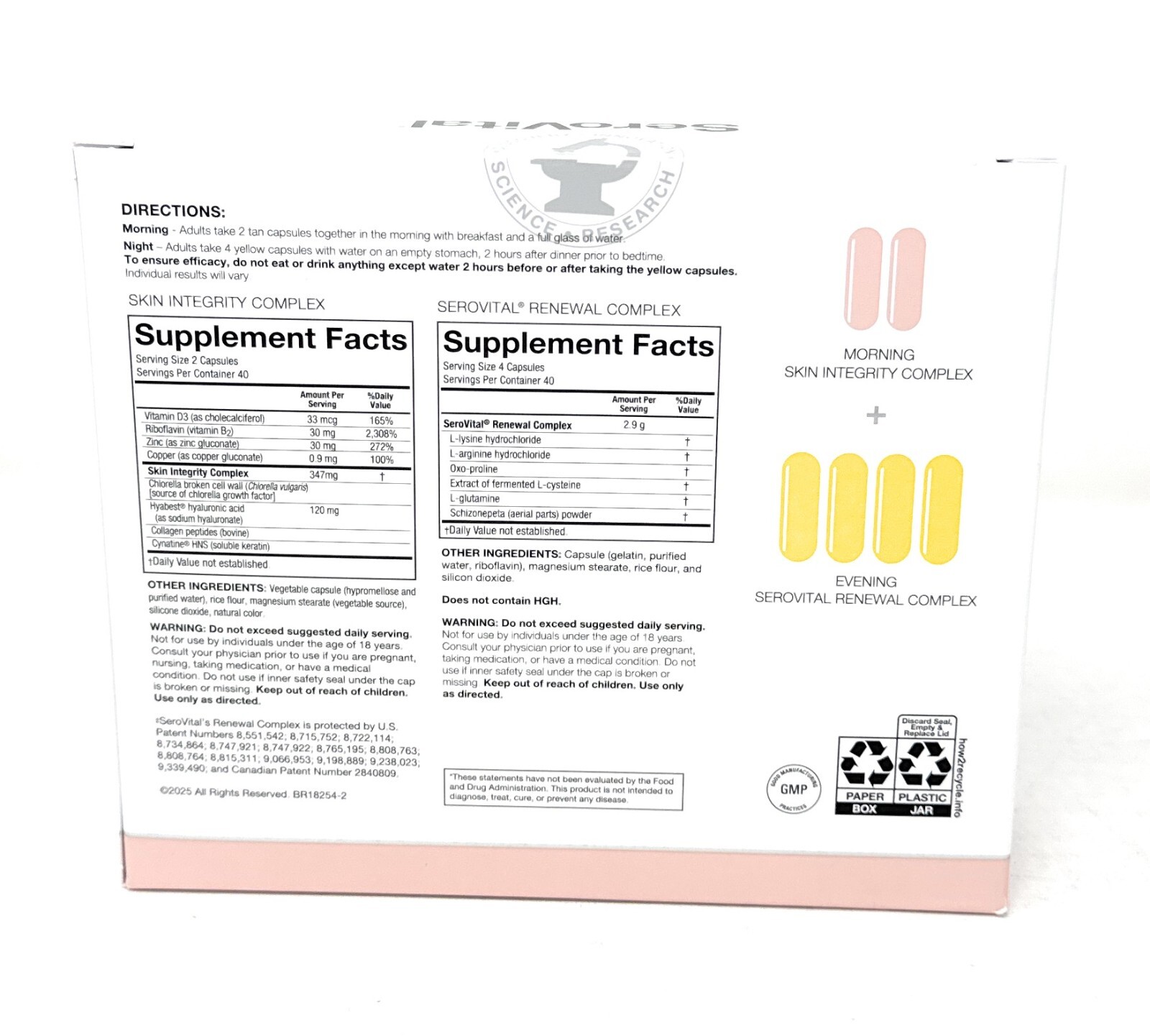 Serovital 180 Count, 45Day, Boost HGH, Increase Muscle, Lose Weight Exp: 09/2026