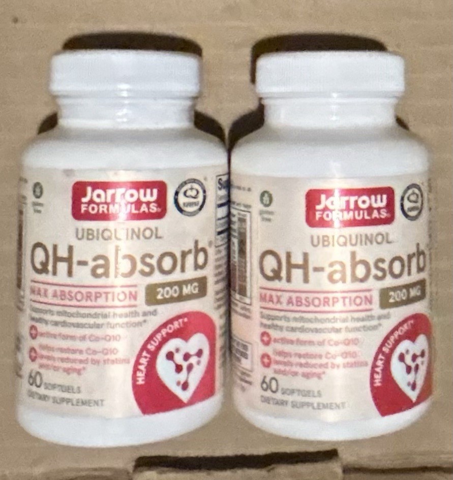 2-Jarrow Formulas Ubiquinol QH-absorb, 200 MG, 120 SOFTGELS 01/2029