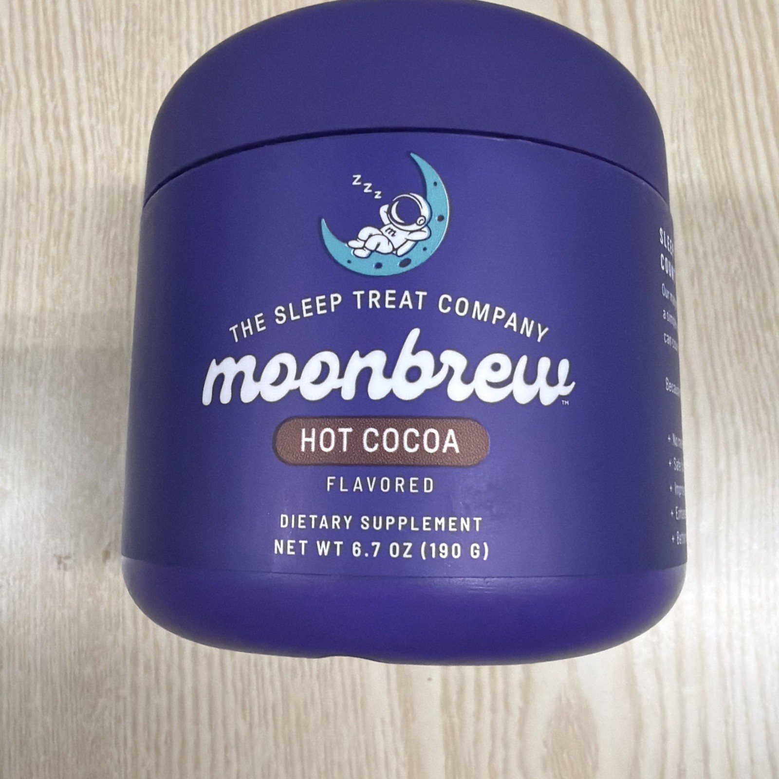MoonBrew Magnesium Hot Cocoa Sleep Aid – Melatonin-Free Drink Mix 25 Servings
