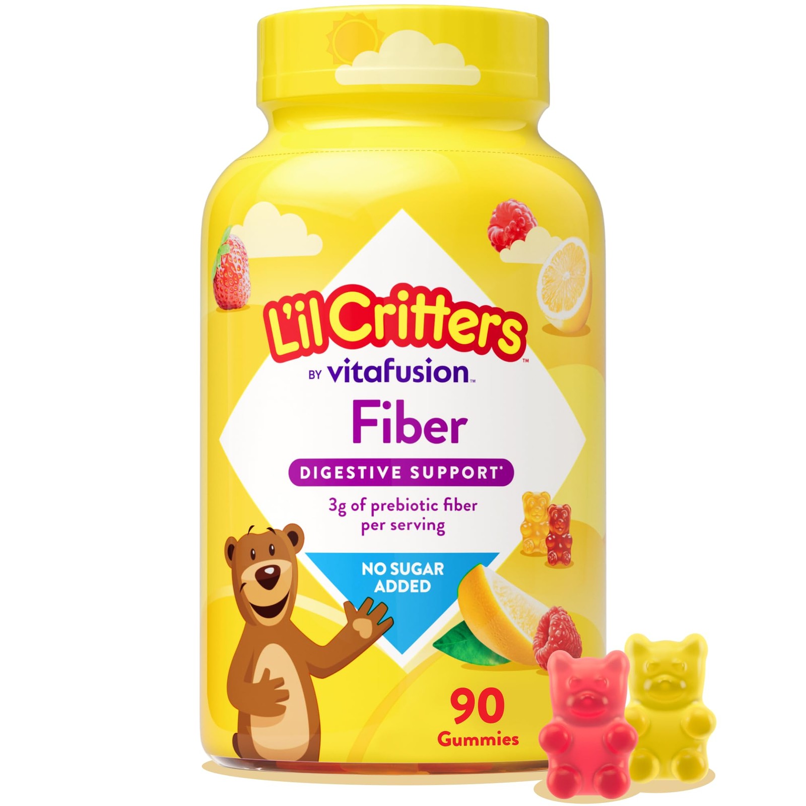 L’il Critters Fiber Daily Gummy Supplement for Kids, for Digestive Support, B…