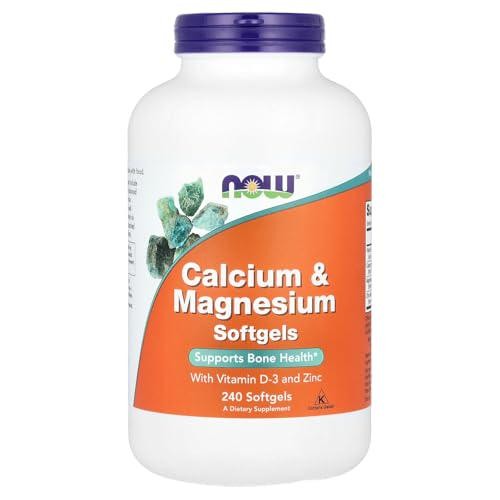 NOW Foods, Calcium and Magnesium + D – 240 Softgels