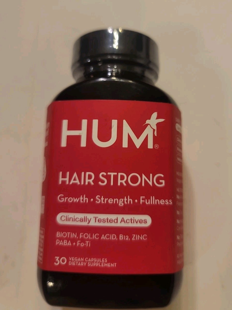 HUM Hair Strong – Hair Growth Vitamins with Biotin Zinc and Fo-Ti for Healthy…