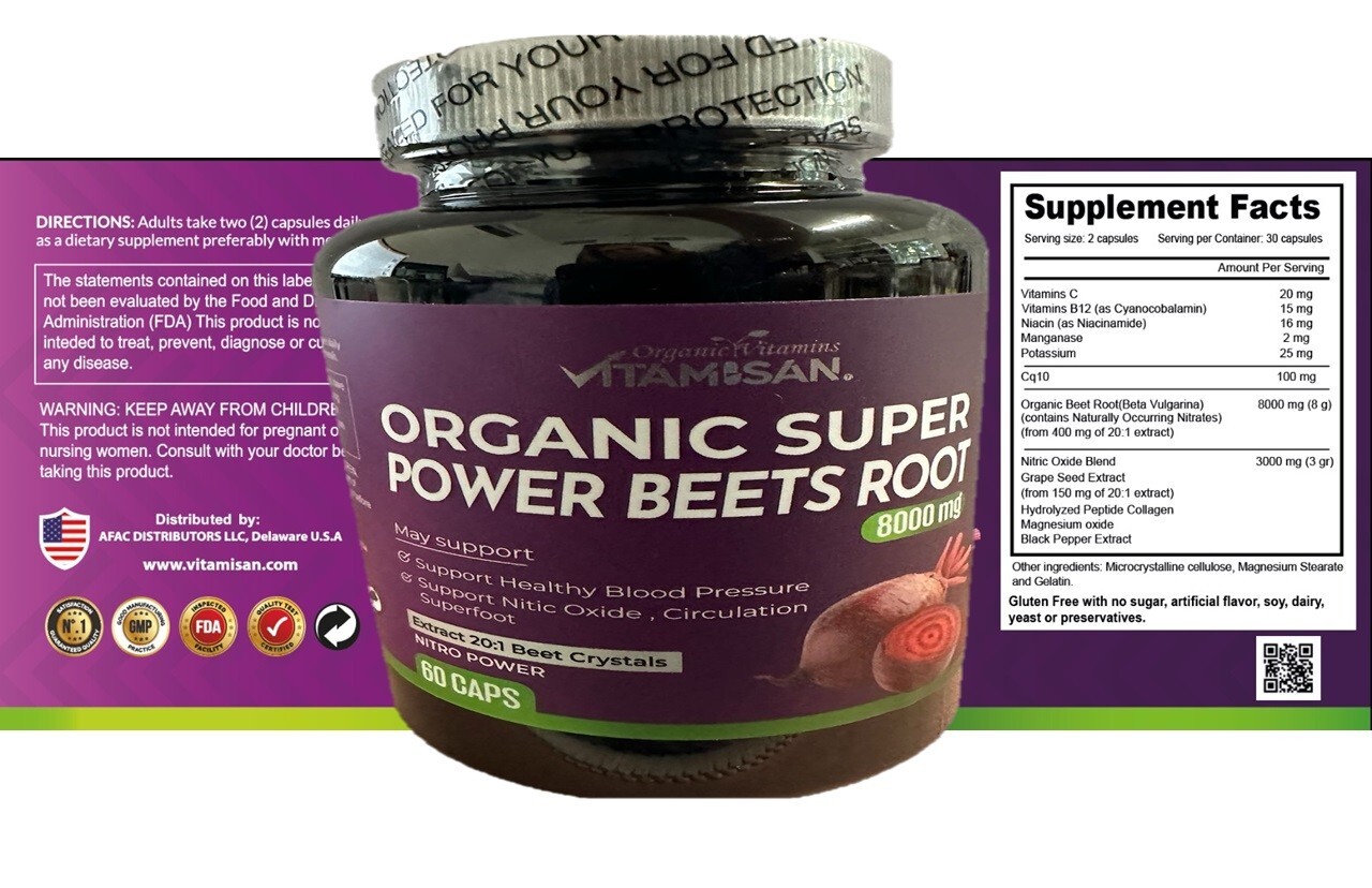 Beet Root 8000Packed with Beetroot and Magnesium to Support Circulation