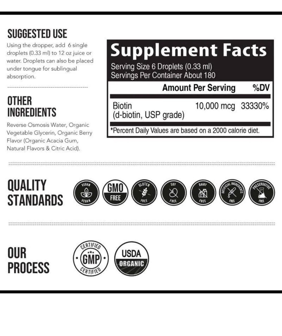 Triquetra Bioactive Biotin Sublingual 10000mg 2fl Oz, 120 Servings EXP 10/2026