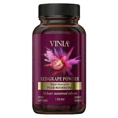 VINIA Piceid Resveratrol Supplement Non – 60ct Increases Blood Flow，GMO