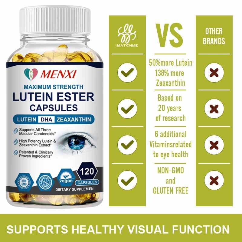 Eye Health Supplement – Lutein and Zeaxanthin Vision Health Eye Strain Support