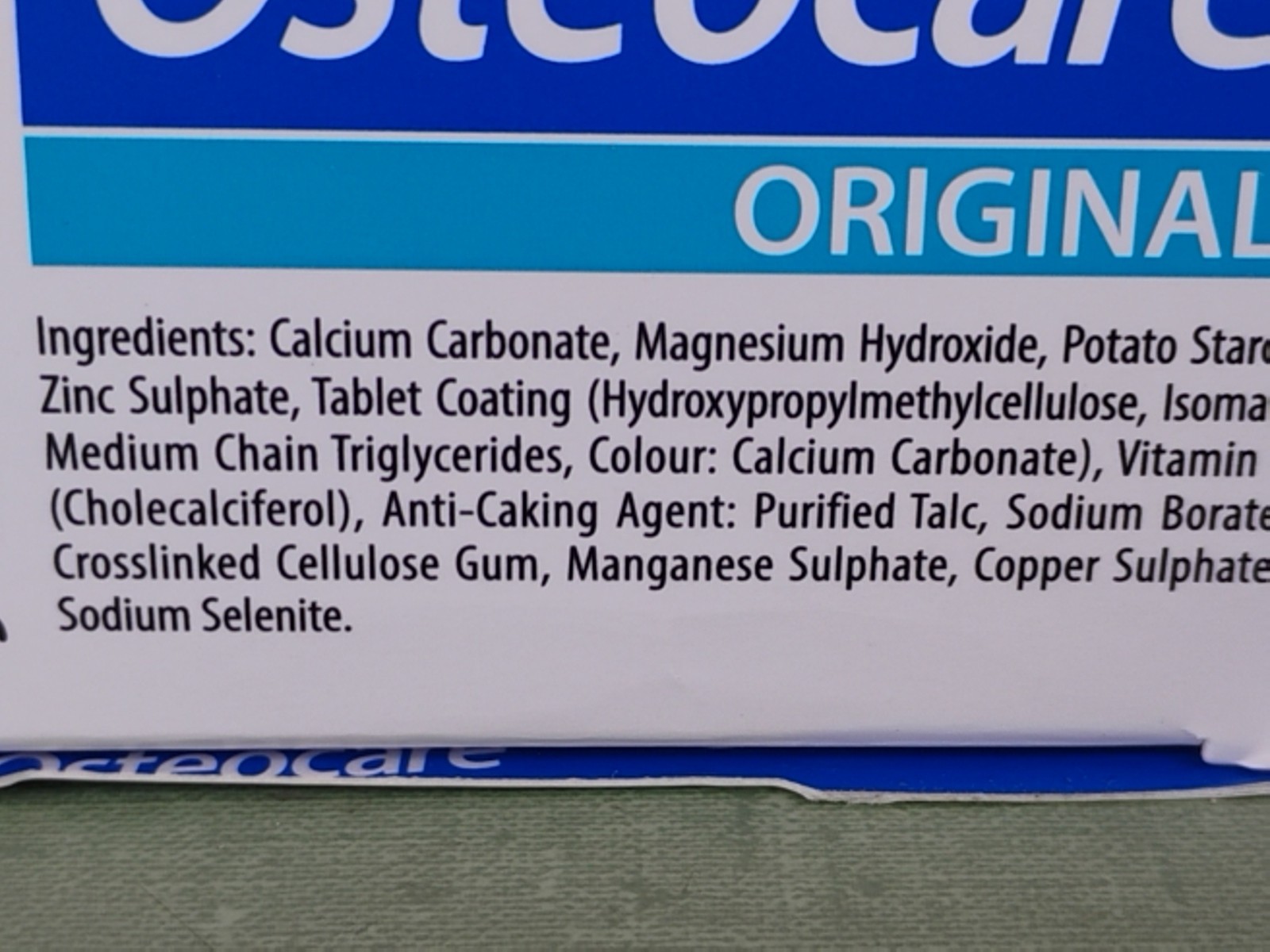 Vitabiotics Osteocare Original 90 Tablets Calcium Magnesium Bones Exp 10/2028