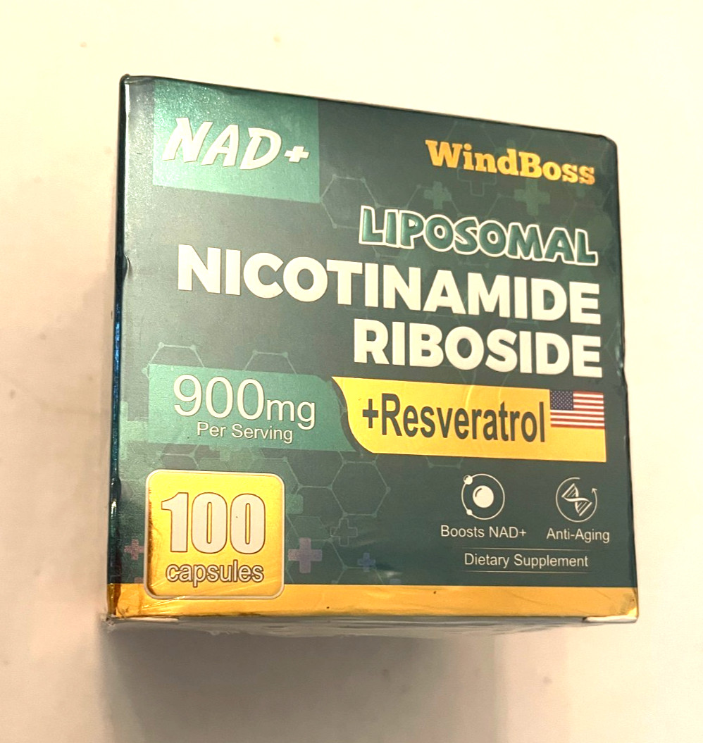 Windboss NAD Nicotinamide Riboside Resveratrol Liposomal Supplements expire12/24