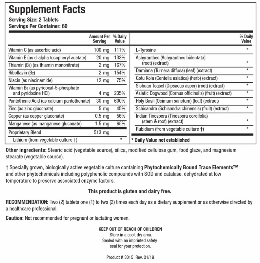 Biotics Research ADHS 120 Tablets Adrenal Support Exp – 04/2027