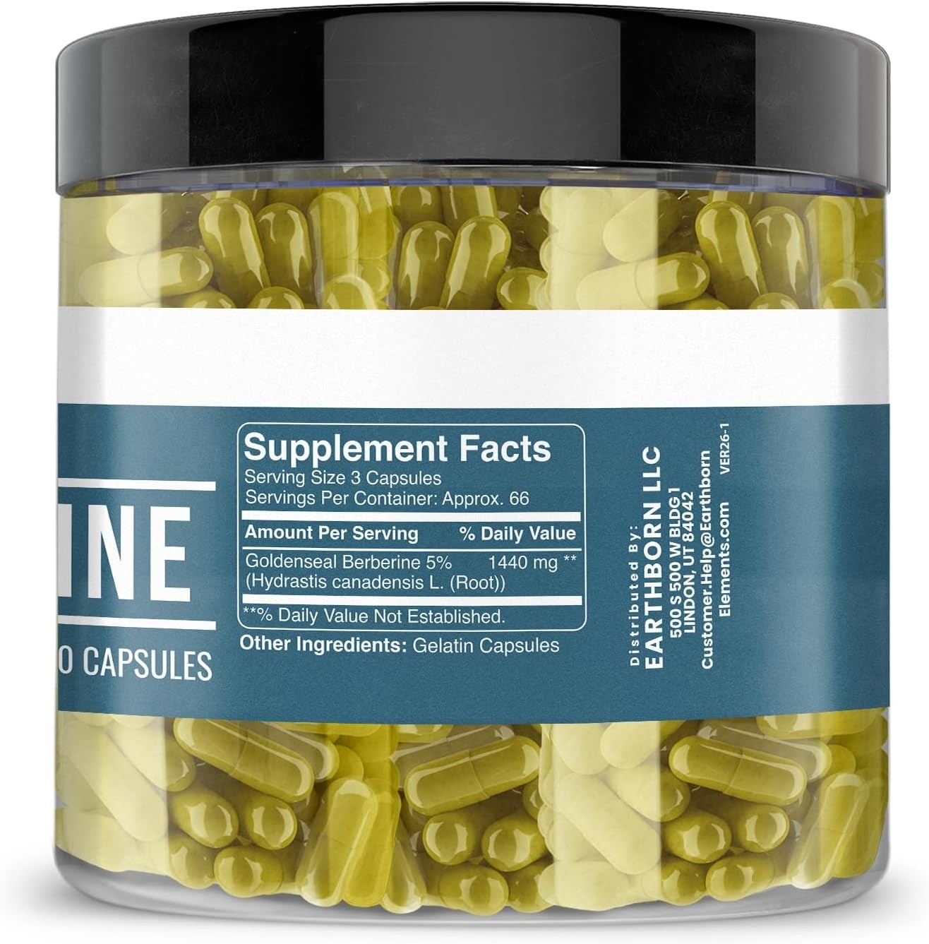 Berberine 200 Capsules – Pure Goldenseal Formula for Optimal Health, Gluten-Free