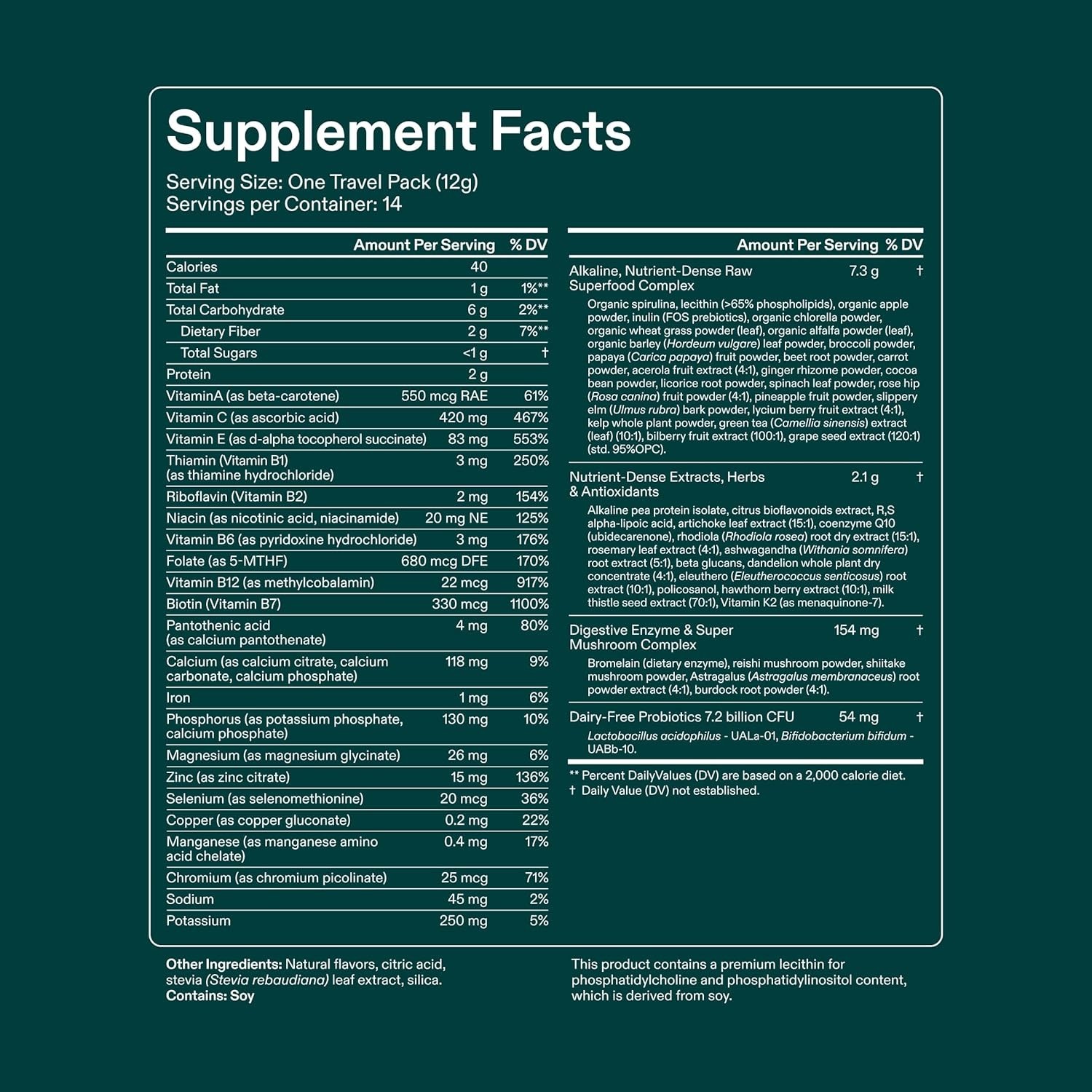 Athletic Greens Superfood and Probiotic, 75 Vitamins, Travel Pack 14ct | Incl…