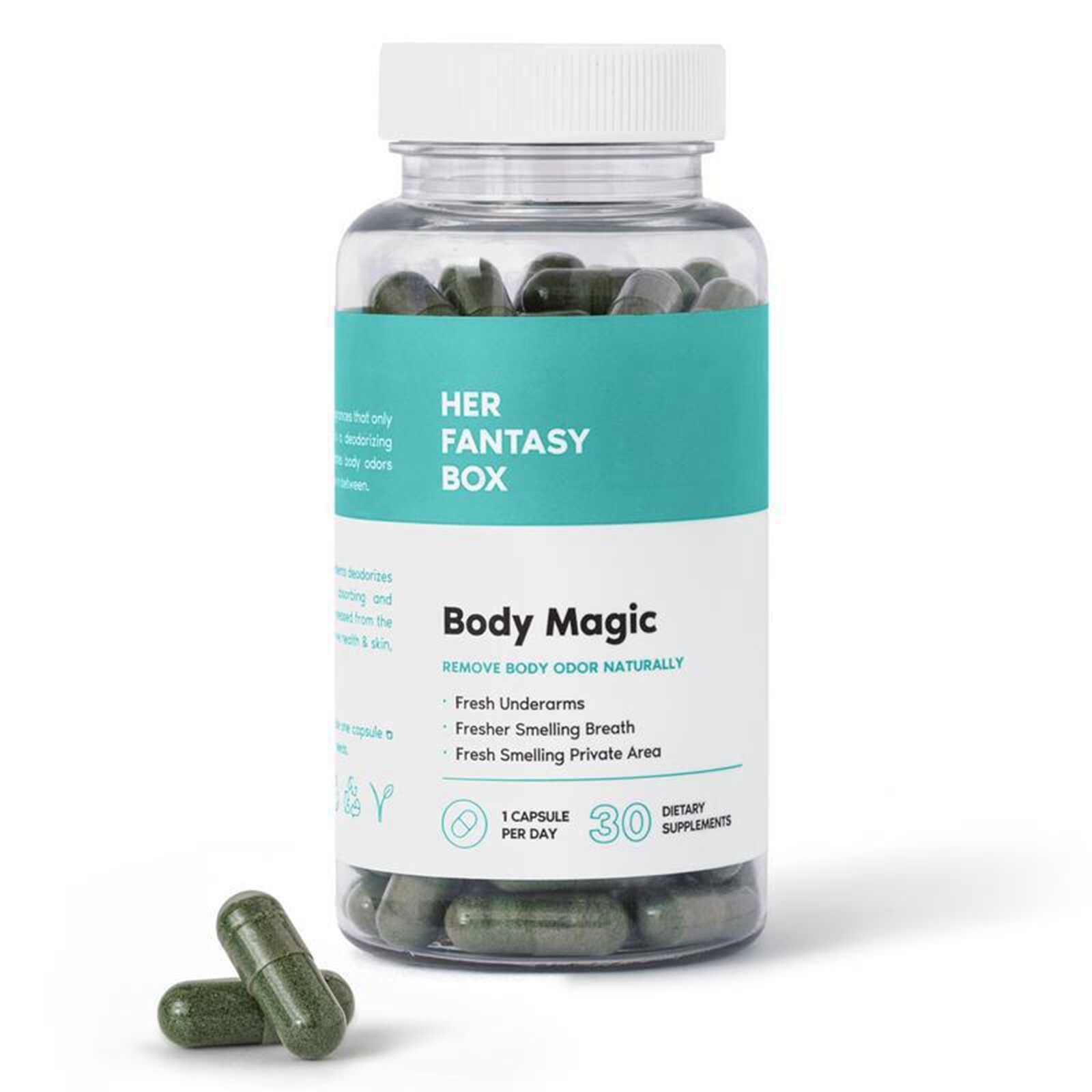 Her Fantasy Box Body Magic Chlorophyll 30 Capsules – Removes body odor