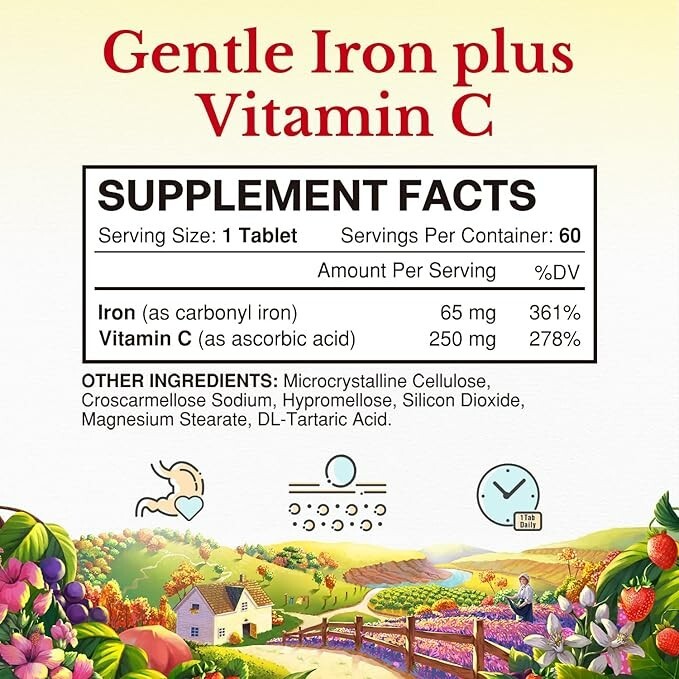 Hierro 65 mg con vitamina C – Fortalecimiento de la sangre y apoyo energético