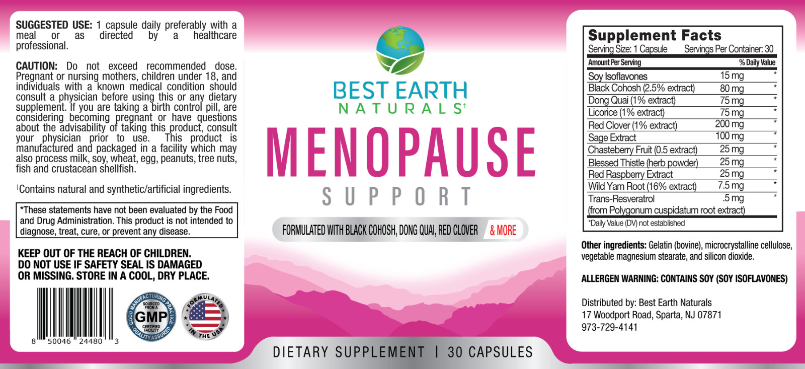 Menopause Support by Best Earth Naturals Buy 2 Get 1 FREE 3 Pack