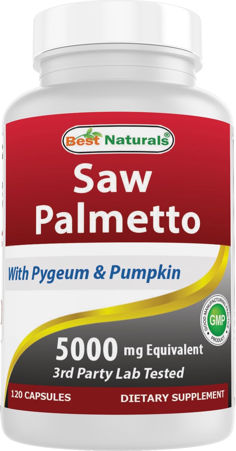 Saw Palmetto 10:1 Extract Prostate Supplements for Men – 120 Capsules