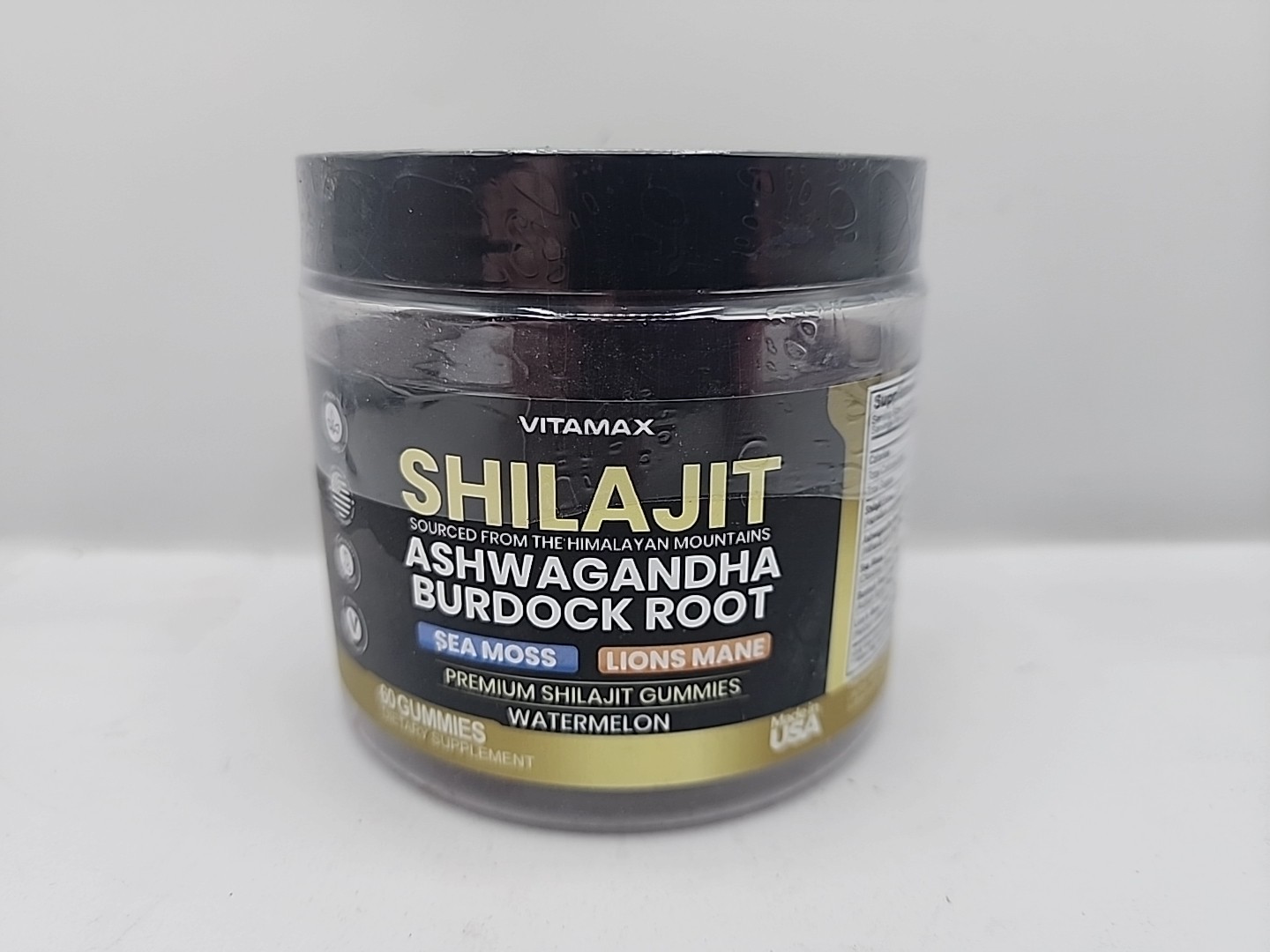 Vitamax Shilajit Ashwagandha Burdock Root, 60ct Exp 3/27