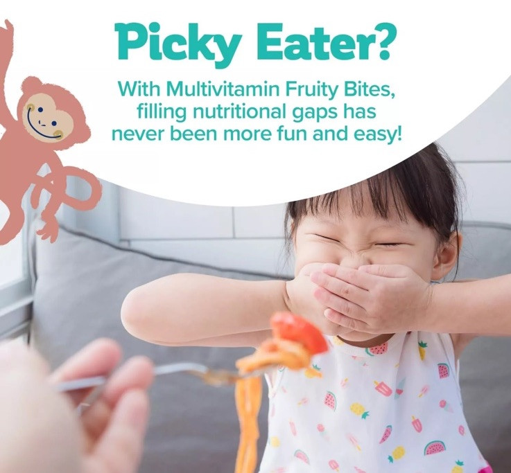 Kids Multivitamin Fruity Bites – 11 Vitamins, No Added Sugar, 50 Count