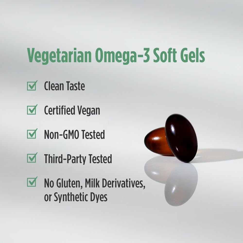 Nordic Naturals Algae Omega – 120 Soft Gels – 715 mg Omega-3 – Certified Vegan A