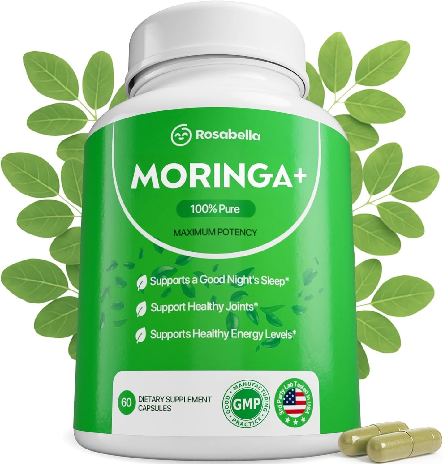 Rosabella Moringa+ – 2-Pack (120 Caps) – Superfood Support