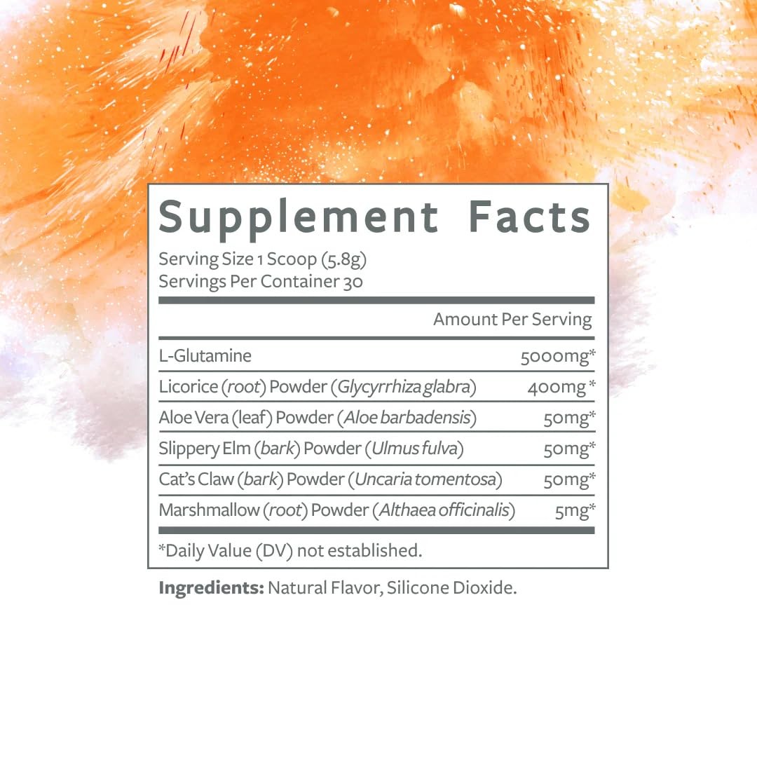 Clean Program Gut Integrity L-Glutamine Powder 5G Per Serving Aloe Slippery Elm