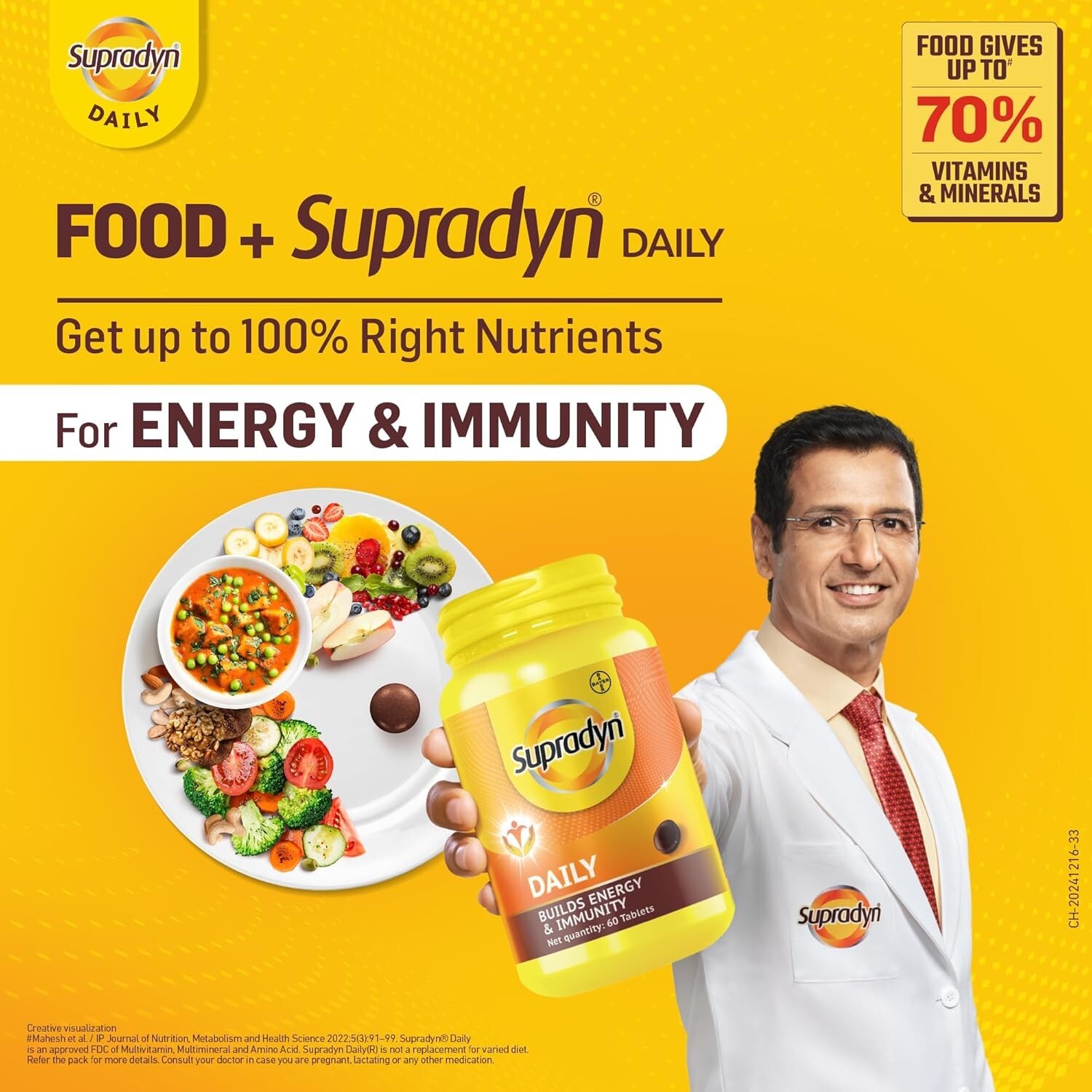 Supradyn Daily Multivitamin 60 tablets Builds Energy and Immunity